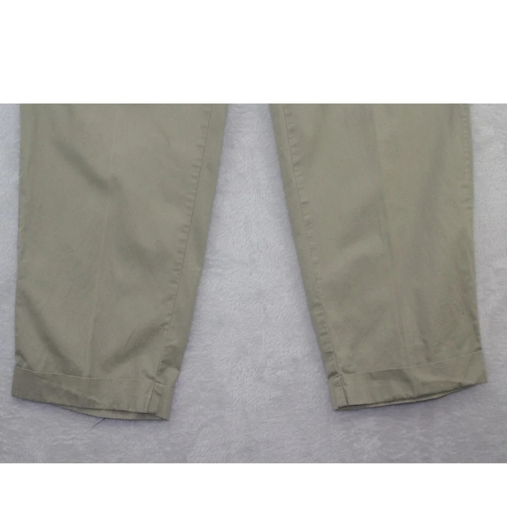 Vintage Polo Ralph Lauren Hammond Pant 38x32 Khaki Pleated Chino Made Singapore